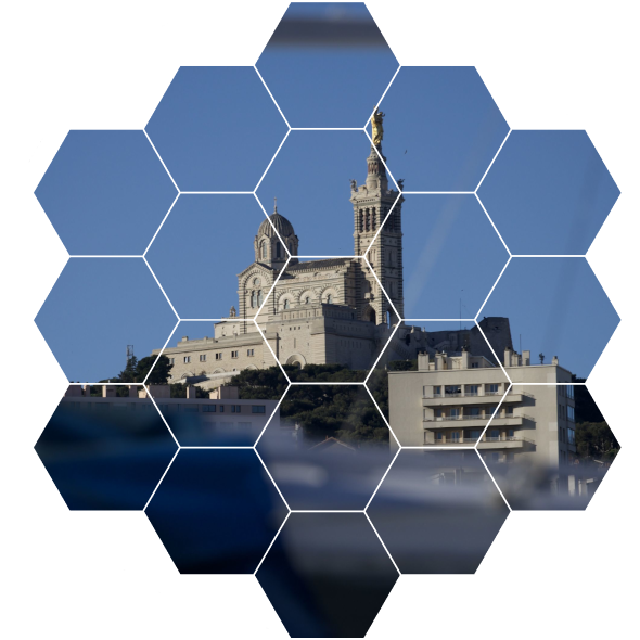 A photo of Notre Dame de la Garde church in Marseille taken by Cedric Dubois.